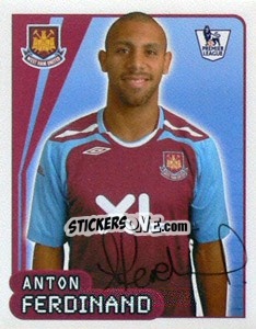 Sticker Anton Ferdinand - Premier League Inglese 2007-2008 n. 600 - Merlin