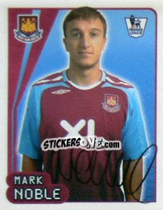 Sticker Mark Noble - Premier League Inglese 2007-2008 n. 608 - Merlin