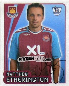 Figurina Matthew Etherington - Premier League Inglese 2007-2008 - Merlin