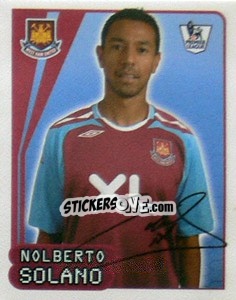 Sticker Nolberto Solano - Premier League Inglese 2007-2008 - Merlin