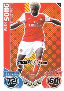 Cromo Alex Song - English Premier League 2010-2011. Match Attax - Topps