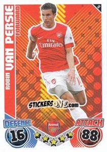 Sticker Robin van Persie - English Premier League 2010-2011. Match Attax n. 18 - Topps