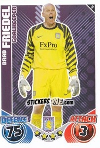 Cromo Brad Friedel - English Premier League 2010-2011. Match Attax n. 19 - Topps