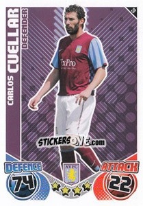 Sticker Carlos Cuellar - English Premier League 2010-2011. Match Attax n. 20 - Topps