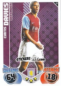 Sticker Curtis Davies - English Premier League 2010-2011. Match Attax n. 21 - Topps