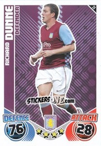 Sticker Richard Dunne - English Premier League 2010-2011. Match Attax n. 24 - Topps