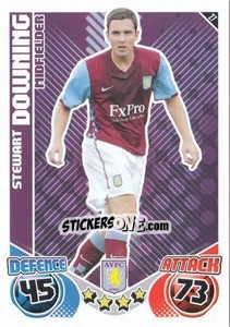 Sticker Stewart Downing - English Premier League 2010-2011. Match Attax n. 27 - Topps