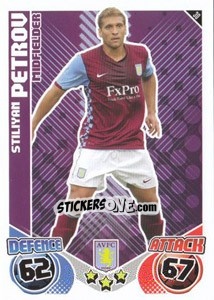 Figurina Stiliyan Petrov - English Premier League 2010-2011. Match Attax - Topps