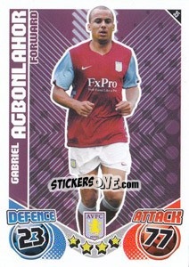 Figurina Gabriel Agbonlahor - English Premier League 2010-2011. Match Attax - Topps