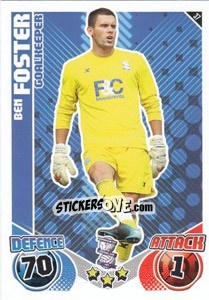 Sticker Ben Foster - English Premier League 2010-2011. Match Attax - Topps