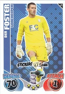 Sticker Ben Foster - English Premier League 2010-2011. Match Attax n. 37 - Topps
