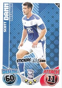 Sticker Scott Dann - English Premier League 2010-2011. Match Attax n. 39 - Topps