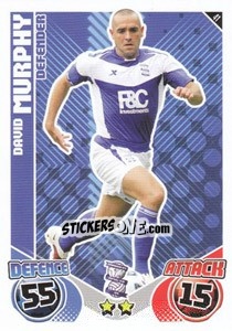 Sticker David Murphy - English Premier League 2010-2011. Match Attax n. 41 - Topps