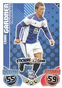 Sticker Craig Gardner - English Premier League 2010-2011. Match Attax n. 45 - Topps