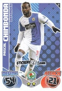 Figurina Pascal Chimbonda - English Premier League 2010-2011. Match Attax n. 56 - Topps