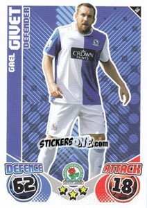 Sticker Gael Givet - English Premier League 2010-2011. Match Attax - Topps