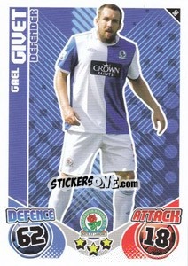 Cromo Gael Givet - English Premier League 2010-2011. Match Attax - Topps