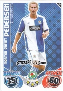 Figurina Morten Gamst Pedersen - English Premier League 2010-2011. Match Attax n. 67 - Topps
