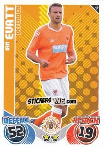 Sticker Ian Evatt - English Premier League 2010-2011. Match Attax n. 75 - Topps