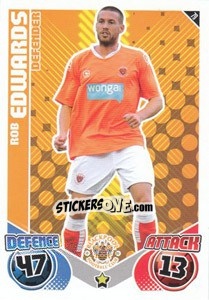 Sticker Rob Edwards - English Premier League 2010-2011. Match Attax - Topps