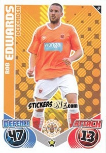 Sticker Rob Edwards - English Premier League 2010-2011. Match Attax n. 79 - Topps