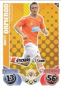 Sticker Brett Ormerod - English Premier League 2010-2011. Match Attax n. 89 - Topps