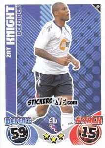 Cromo Zat Knight - English Premier League 2010-2011. Match Attax n. 95 - Topps