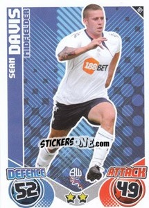 Sticker Sean Davis - English Premier League 2010-2011. Match Attax n. 101 - Topps