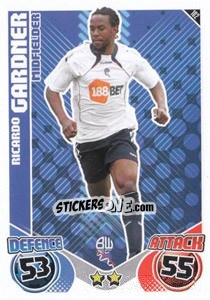 Sticker Ricardo Gardner - English Premier League 2010-2011. Match Attax n. 102 - Topps