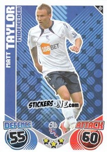 Sticker Matt Taylor - English Premier League 2010-2011. Match Attax n. 105 - Topps
