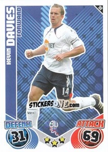 Sticker Kevin Davies - English Premier League 2010-2011. Match Attax n. 108 - Topps