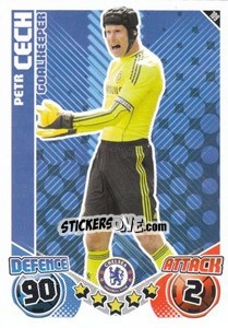 Sticker Petr Cech - English Premier League 2010-2011. Match Attax n. 109 - Topps