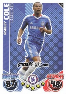 Sticker Ashley Cole - English Premier League 2010-2011. Match Attax n. 111 - Topps