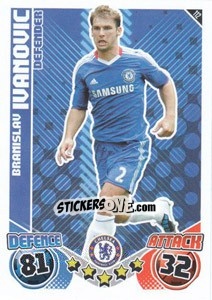 Sticker Branislav Ivanovic - English Premier League 2010-2011. Match Attax - Topps