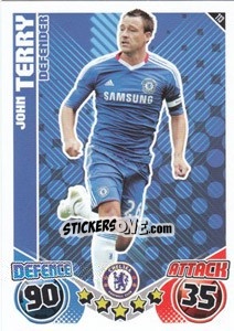 Sticker John Terry - English Premier League 2010-2011. Match Attax n. 113 - Topps