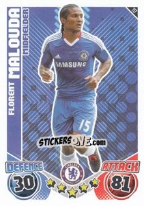 Sticker Florent Malouda - English Premier League 2010-2011. Match Attax n. 117 - Topps