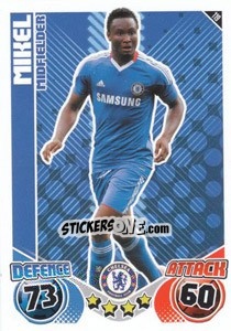 Sticker Mikel - English Premier League 2010-2011. Match Attax n. 119 - Topps