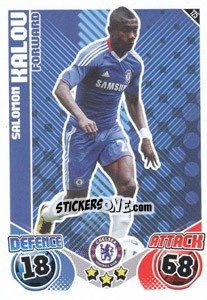 Sticker Salomon Kalou - English Premier League 2010-2011. Match Attax n. 125 - Topps