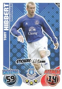 Cromo Tony Hibbert - English Premier League 2010-2011. Match Attax n. 129 - Topps
