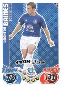 Sticker Leighton Baines - English Premier League 2010-2011. Match Attax n. 130 - Topps