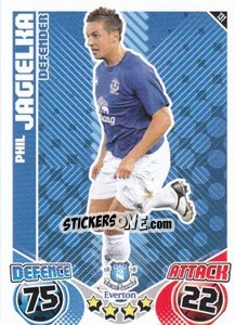 Sticker Phil Jagielka - English Premier League 2010-2011. Match Attax - Topps