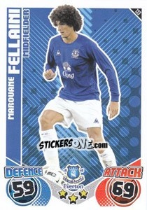 Sticker Marouane Fellaini - English Premier League 2010-2011. Match Attax n. 133 - Topps