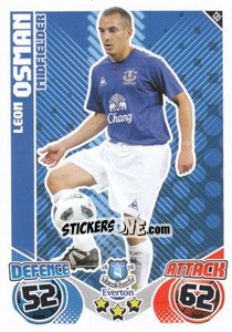 Sticker Leon Osman - English Premier League 2010-2011. Match Attax n. 135 - Topps