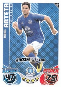 Sticker Mikel Arteta - English Premier League 2010-2011. Match Attax - Topps