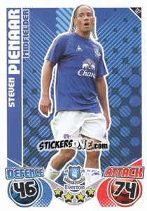 Sticker Steven Pienaar - English Premier League 2010-2011. Match Attax n. 137 - Topps