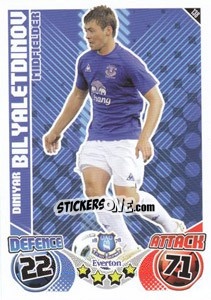 Sticker Diniyar Bilyaletdinov - English Premier League 2010-2011. Match Attax n. 138 - Topps