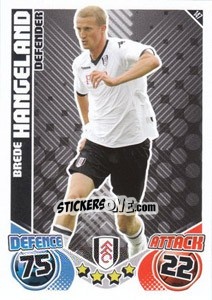 Sticker Brede Hangeland - English Premier League 2010-2011. Match Attax - Topps