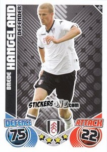 Sticker Brede Hangeland - English Premier League 2010-2011. Match Attax n. 147 - Topps