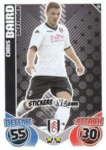 Sticker Chris Baird - English Premier League 2010-2011. Match Attax - Topps