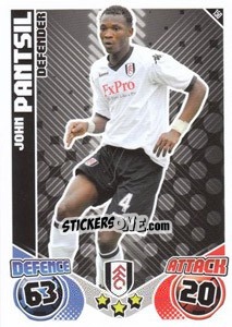 Cromo John Pantsil - English Premier League 2010-2011. Match Attax - Topps